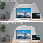 micomlan led desk lamp with atmosphere lighting, rotatable shown in use