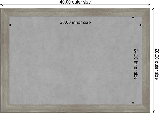 Amanti Art Grey Framed Magnetic Board 28x40 Large Vision Board - Image 2