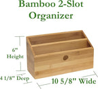 Lipper International 808 Bamboo Wood 2-Slot Office Supply Desk Organizer - Image 2