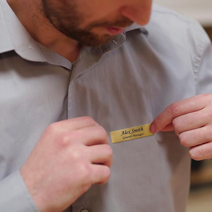 Custom Engraved ID Name Tag Badges Identification Personalized - Image 4