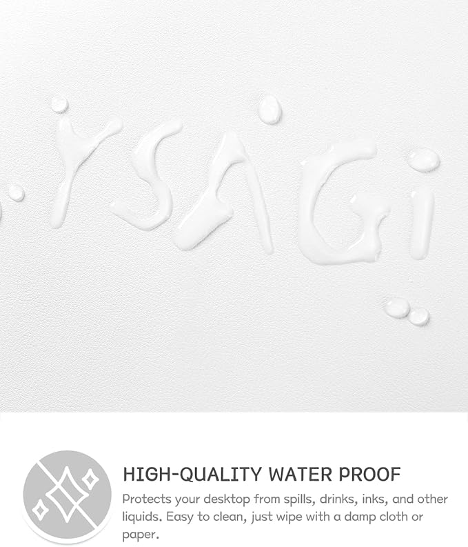 YSAGi Non-Slip Leather Desk Pad, Waterproof Laptop Computer Desk Keyboard Mat - Image 4