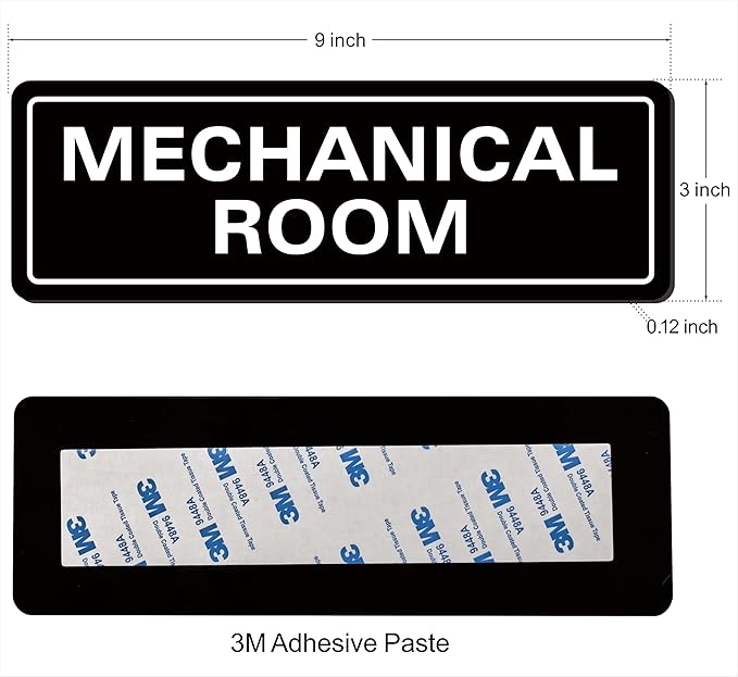 Mechanical Room Sign – Equipment Room Sign, Premium Durable Acrylic Material - Image 2