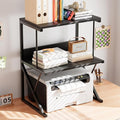 aboxoo Printer Stand for Desk, Desktop Printer Shelf Large 3-Tier Multi-Purpose by aboxoo