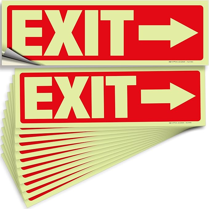 iSYFIX Exit Stickers Signs by iSYFIXPREMIUMSIGNS