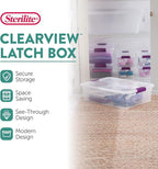 Sterilite 24-Pack 32 Quart ClearView Latch Box, Stackable Organizer Bins - Image 2
