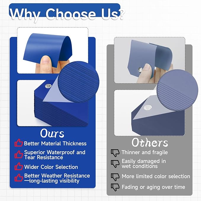 100 Pieces Plastic Shipping Tags - Image 4