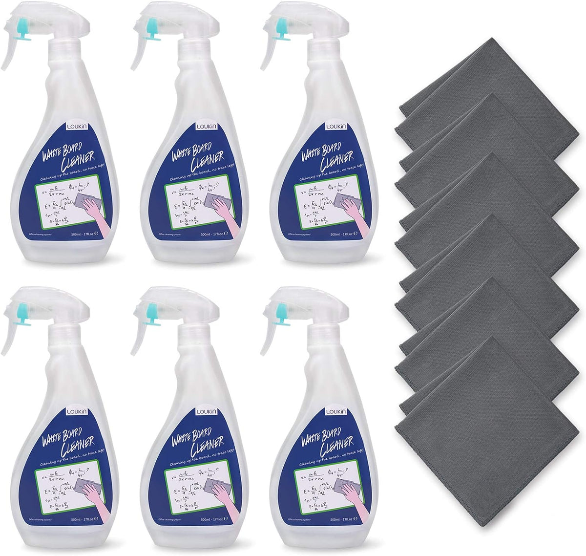 loukin Non-Toxic Whiteboard Cleaner, 17 fl oz Dry Erase Board Cleaner, Low-Odor