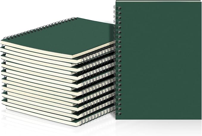 Yahenda 18 Pcs Spiral Notebook Bulk A5 Journal Lined 8.3'' x 5.5'' Writing by Yahenda