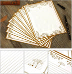 8 Pcs Vintage Letter Papers Set Printable Writing Paper Lined - Image 7