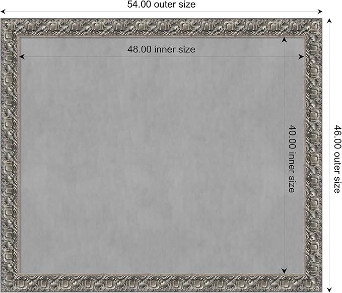 Amanti Art Silver Framed Magnetic Board 46x54 Oversize Vision Board - Image 4