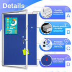 Magula 36"x24" Enclosed Bulletin Board Tamper-Proof Dispaly Case, Aluminium - Image 4