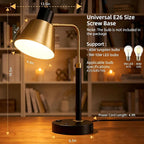 adjustable desk lamp with dual usb-c/a & ac shown in use
