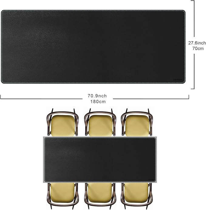 CENNBIE Leather Desk Pad Large, Extended Non-Slip Mouse Pad, Waterproof PU - Image 2