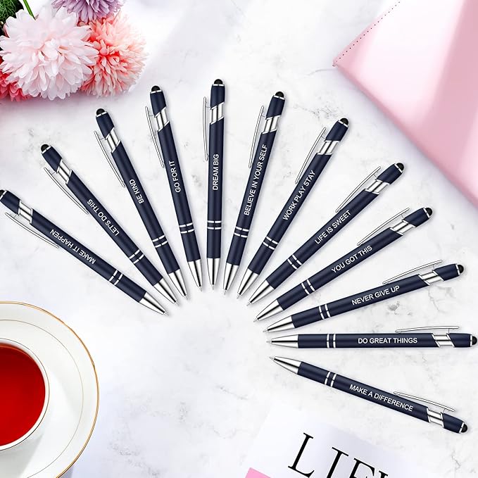 Zonon 12 Pcs Inspirational Pens Bulk Funny Ballpoint Pen - Image 4
