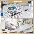 Clear Stackable Paper Trays 4 Pack, PET Letter Tray Desk Organizer, Desktop - Image 7