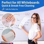 EXTRIC Whiteboard Cleaning Wipes, Low Odor White Board Cleaner 75 Per Canister - Image 2