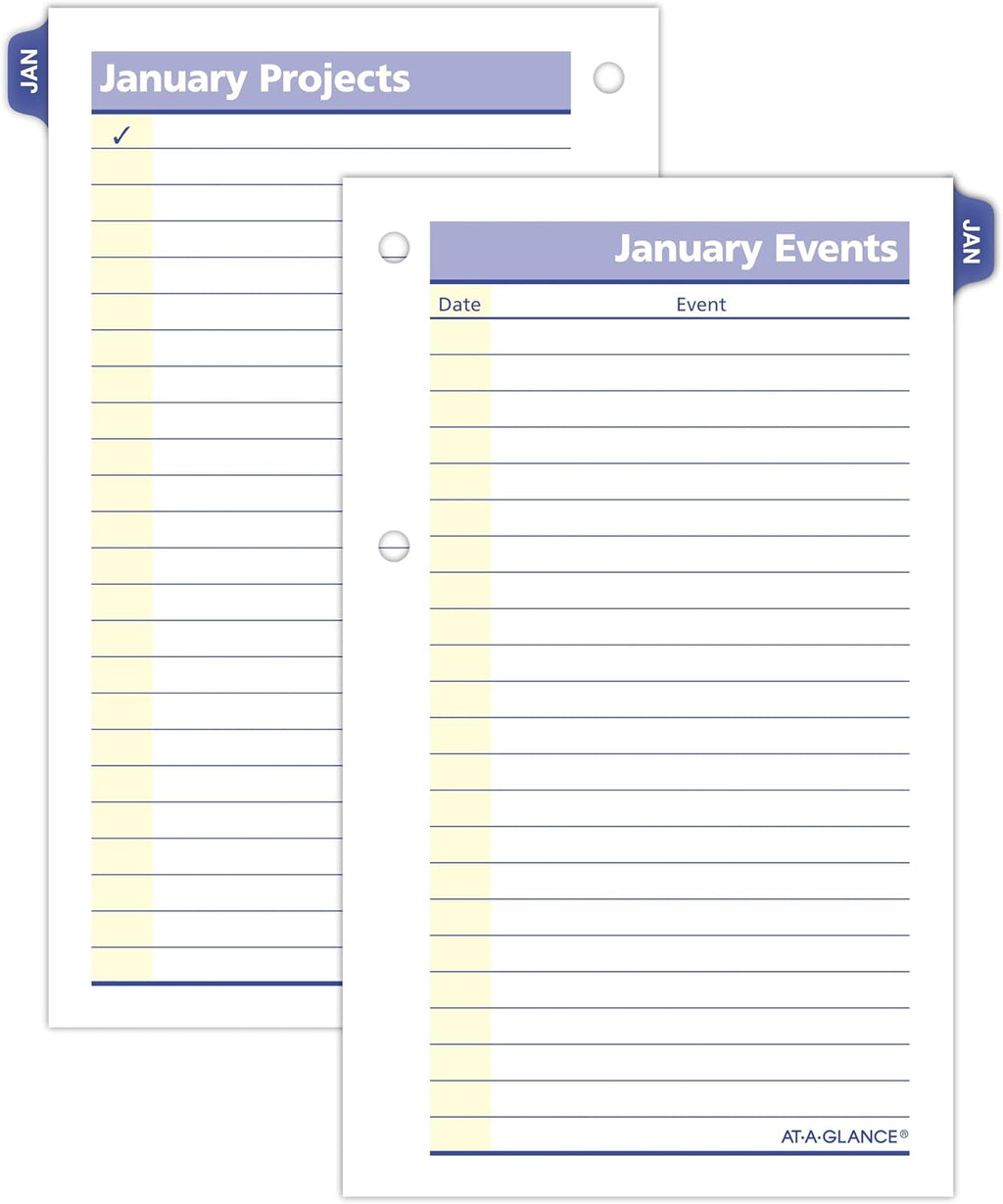 AT-A-GLANCE 2027 Desk Calendar Refill, Daily, 3.5" x 6", Standard, Loose-Leaf, QuickNotes (E5175027)