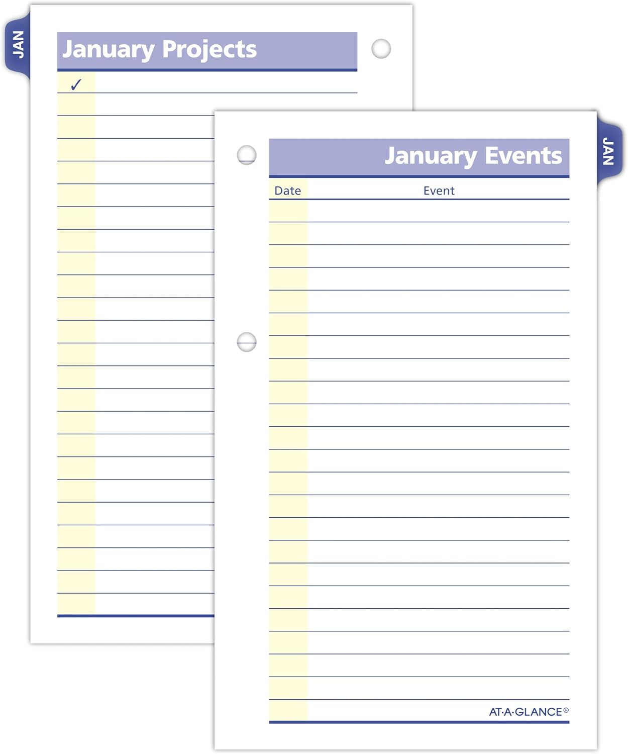 AT-A-GLANCE 2027 Desk Calendar Refill, Daily, 3.5" x 6", Standard, Loose-Leaf, QuickNotes (E5175027)