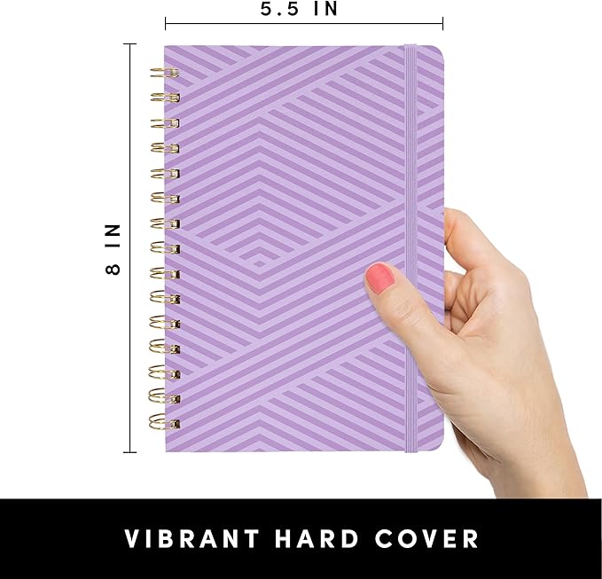 PAPERAGE Lined Spiral Journal Notebook, 160 Pages, Hardcover Journal - Image 2
