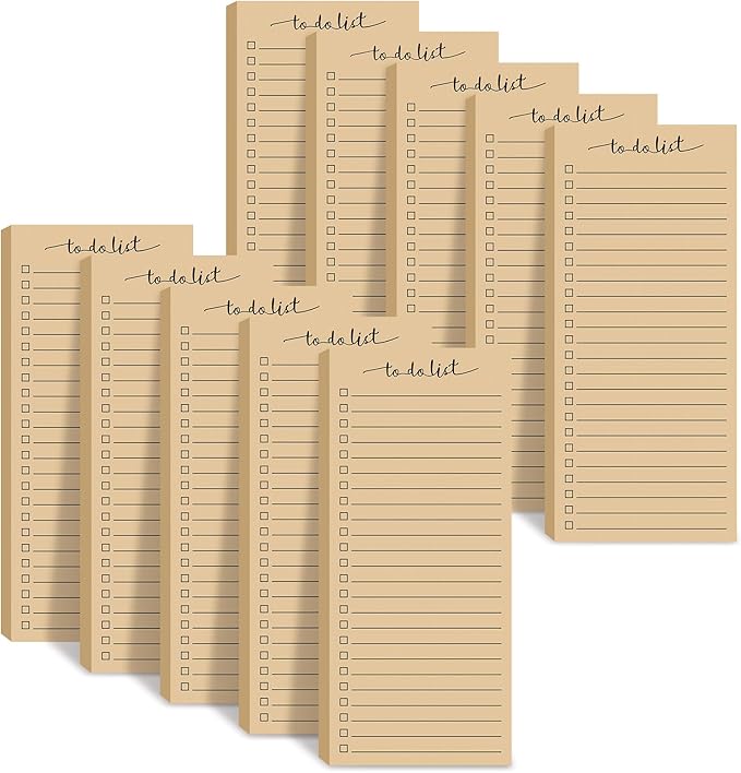 Censen 10 Pack 500 Sheets To Do List Notes Daily Checklist Notepads by Censen