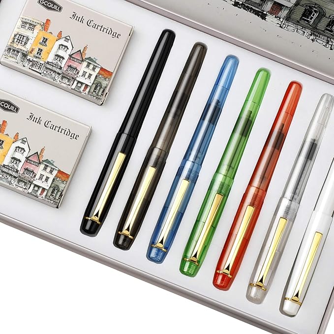 GC QUILL Calligraphy Set Fountain Pens 7 Different Size Nibs and 36 Assorted - Image 4