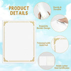 gisgfim 15Pcs Certificate Holders Diploma Covers Single Sided Gold Foil Border - Image 4