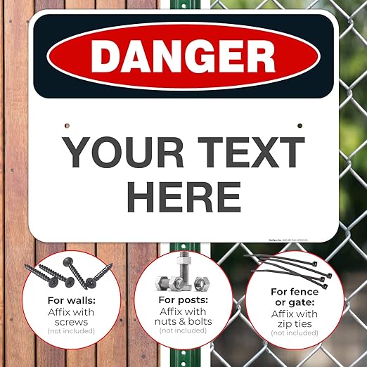 Custom Danger Sign, OSHA Sign, 18x24 Inches, Rust Free .063 Aluminum, Fade - Image 4