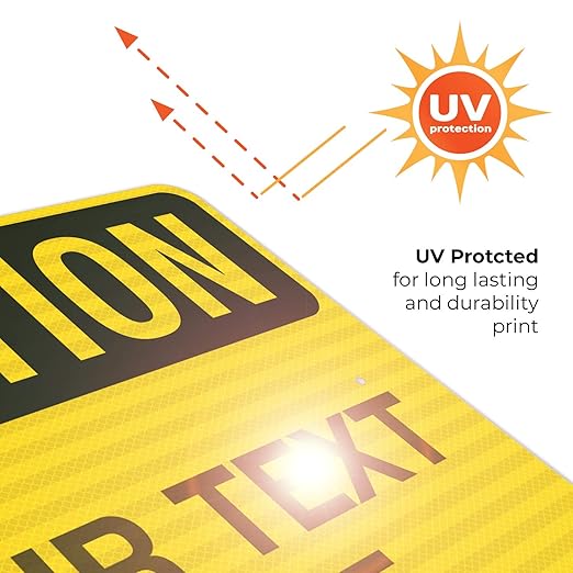 Custom Caution Sign, OSHA Sign, 24x30 Inches, 3M EGP Reflective .080 Aluminum - Image 7