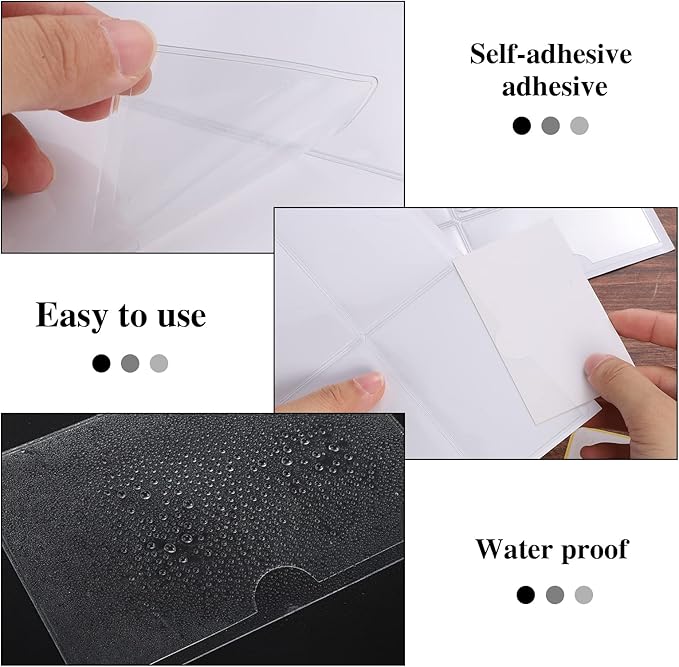 36 Pack Adhesive 2.4" x 3.9" Index Card Pockets - Image 3