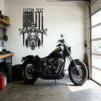 Custom US Flag Motorcycle Metal Sign Personalized Biker Name Signs Custom - Image 8