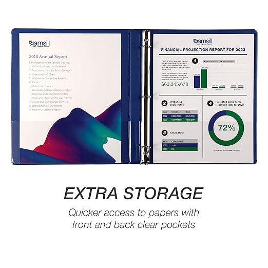 Samsill Economy 0.5 Inch 3 Ring Binder, Made in The USA, Round Ring Binder - Image 4
