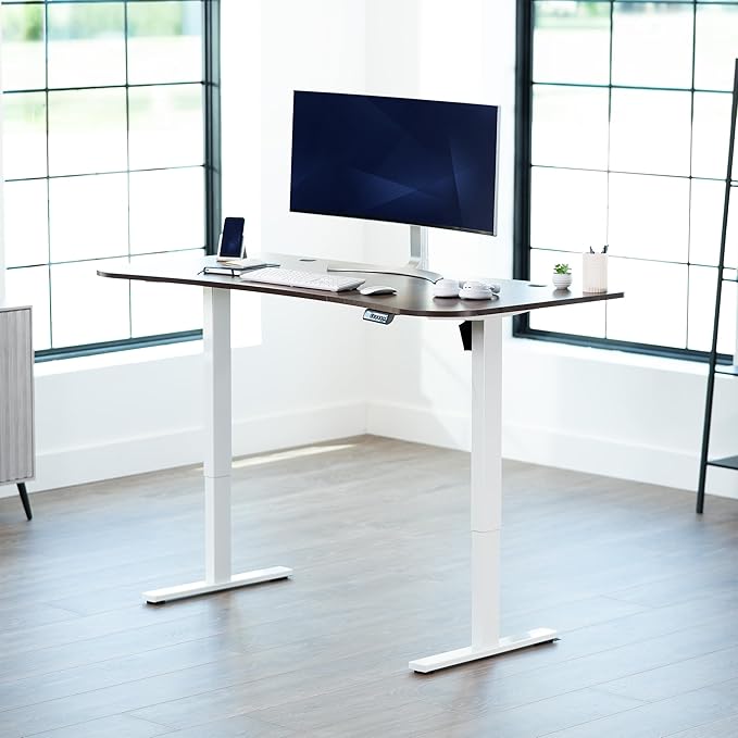 VIVO Electric 63 x 32 in Rustic Standing Desk, Memory Height Adjustment - Image 2