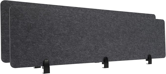 Clamp-On Acoustic Desk Divider, Desktop Privacy Panel, Sound Absorbing by Eapmic