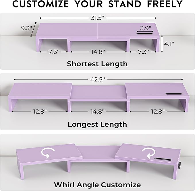 BONTEC Dual Monitor Stand Riser - Image 3