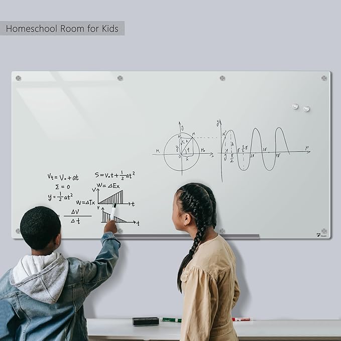 TOWON 8 x 4ft Whiteboard Huge, Glass Dry Erase Board Magnetic, 96 x 48 in - Image 3
