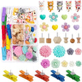72PCS Push Pins Cute Cat Thumb Tacks Decorative Push Pins Wood Pin Board Tacks by LYroo