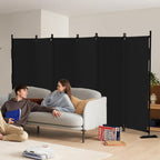 Kecreque 6 Panel Room Divider, 6ft Folding Screen Portable Wall Partition Room