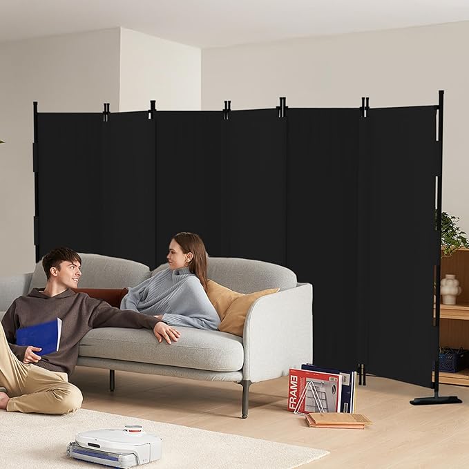 Kecreque 6 Panel Room Divider, 6ft Folding Screen Portable Wall Partition Room by Kecreque