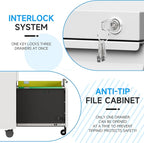 Bestoo 2-Drawer Mobile File Cabinet - Image 7
