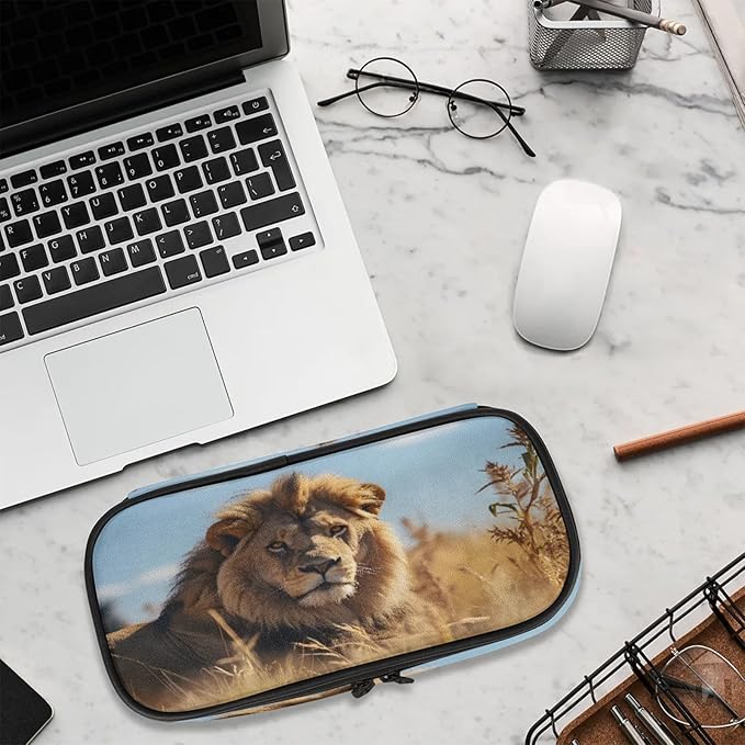 Pardick 3D Lion Pencil Case，Big Capacity Pencil Pouch Coin Pouch Stationery - Image 9