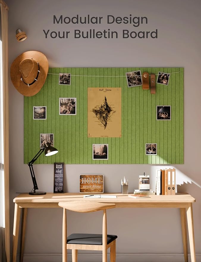 Fluxynara Large Felt Bulletin Board 48" x 36" Cork Board Alternative-12 Pack - Image 5