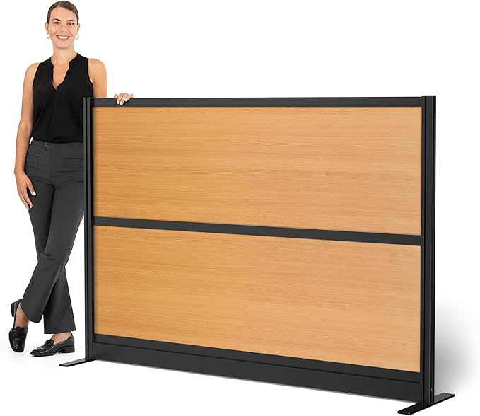 Stand Up Desk Store Beechwood Aesthetic Modular Walls | 70" W x 48" H Modular by SStandUpDeskStore