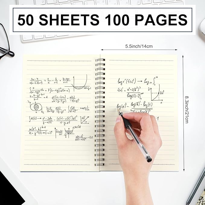 Yahenda 180 Pcs Spiral Notebook Bulk A5 Journal Lined 8.3'' x 5.5'' Writing - Image 3