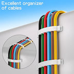 XHF 30pcs Adhesive Cable Wire Clips White, Outdoor Cable Management Wire - Image 3