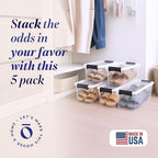 HOMZ 5-Pack Latching Lid, 7.5 Quart, and Office - Image 2