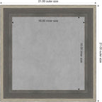 Amanti Art Grey Framed Magnetic Board 21x21 Small Vision Board - Image 2