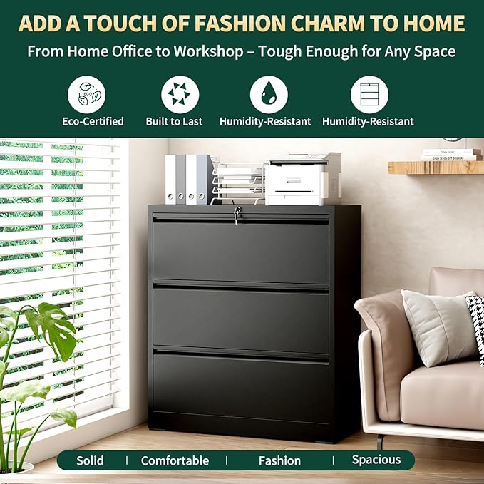 3 Drawer Lateral File Cabinet - Image 8