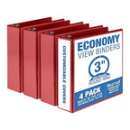 Samsill 3 Inch 3 Ring Binders, Made in USA, Economy Round Ring, 550 Sheet by Samsill
