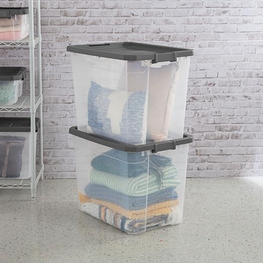 Sterilite 8-Pack Modular Stacker Box, Durable Clear Plastic Storage Bins - Image 7