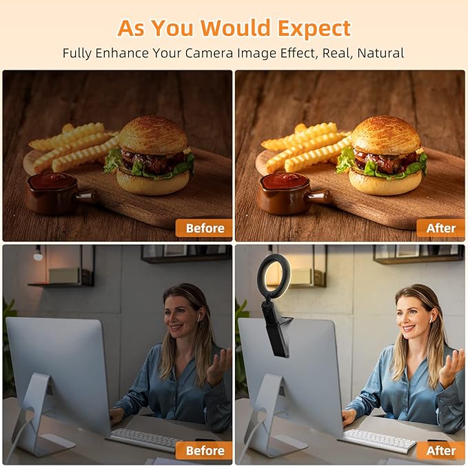 2Packs-Ring Light for Computer Laptop, Video Conference Lighting kit for Zoom - Image 3